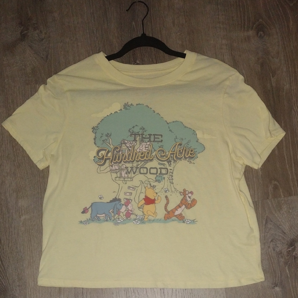 Disney Yellow Hundred Acre Wood Crop Top